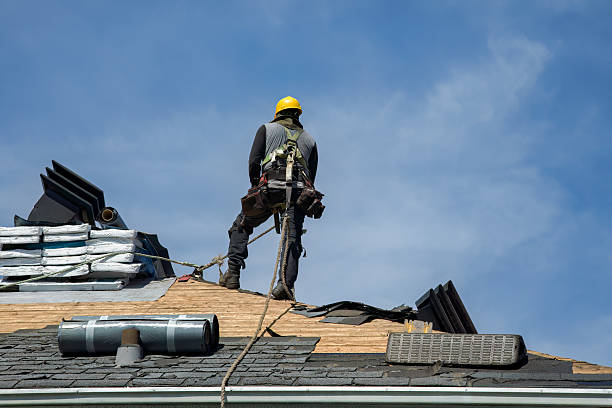 Professional Gutter Installation technician working in Anna, TX